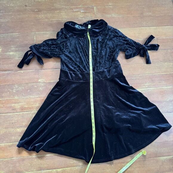 KILLSTAR Miss FurFur Black Velvet Babydoll Dress Goth Grunge Witchy Y2K XL NWT - Picture 12 of 12